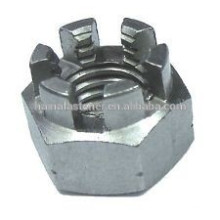 din935 hex slotted round nut,hex slotted and castle nut